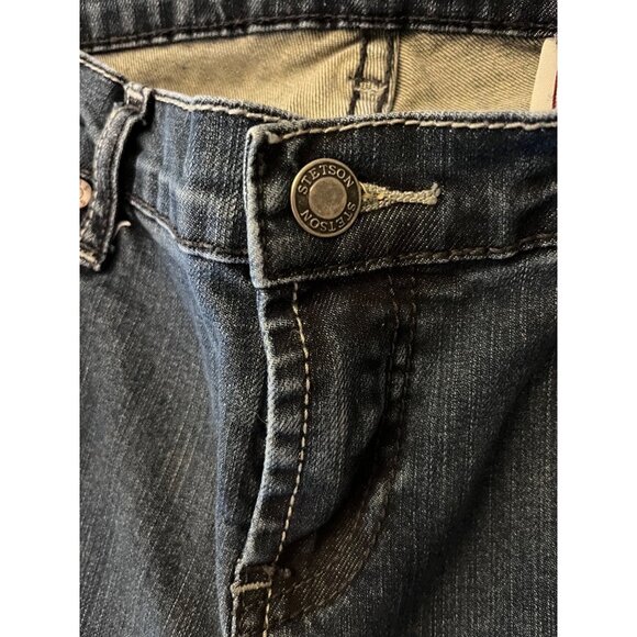 Stetson Womens Dark Wash Denim Jeans Size 4 Long Straight Leg 514 - Picture 3 of 15